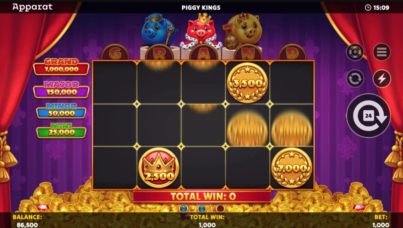 Piggy Kings - หน้าจอ Buy Feature และการเลือกซื้อ
